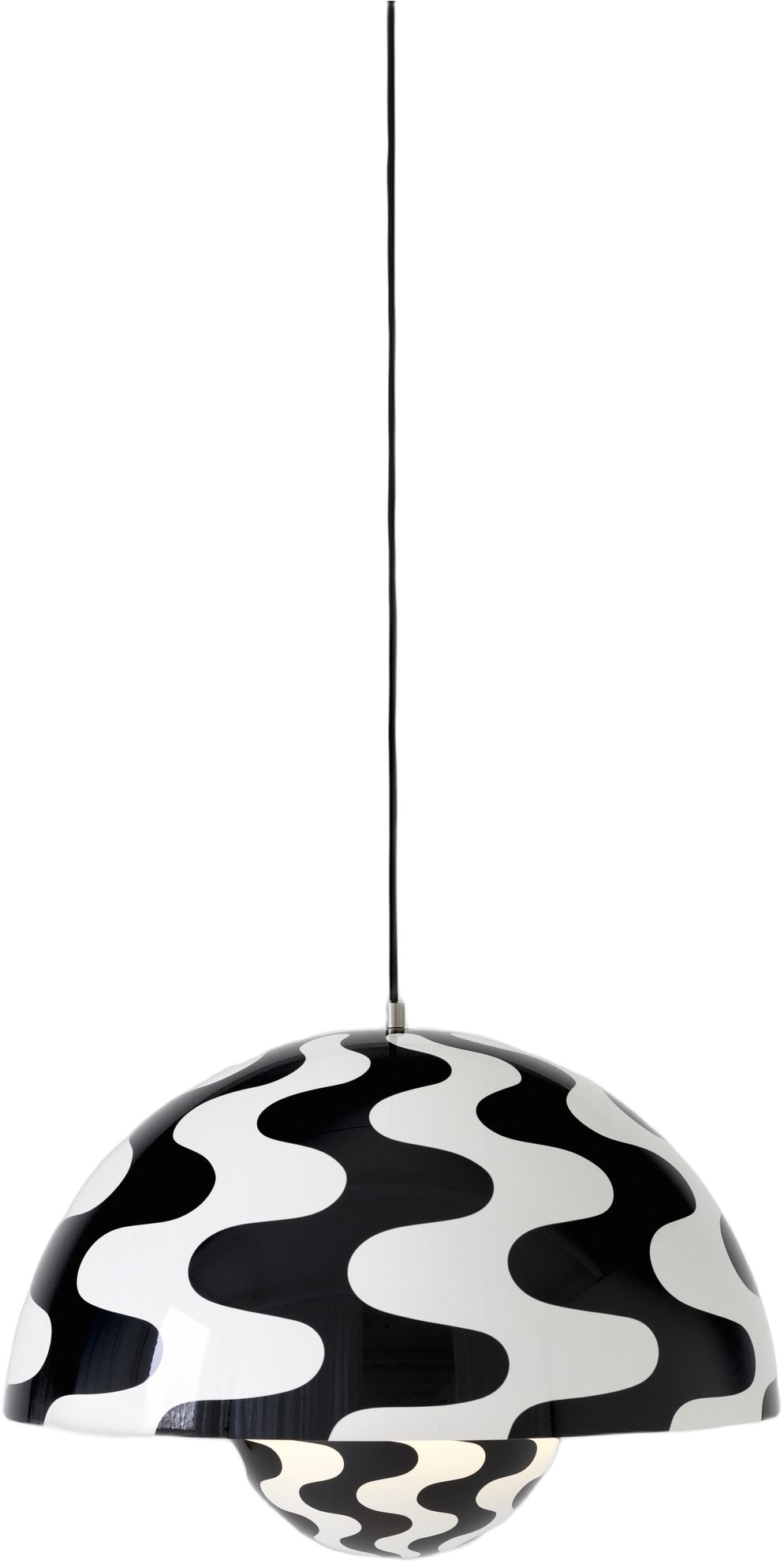 Flowerpot Pendant VP2, Black/white